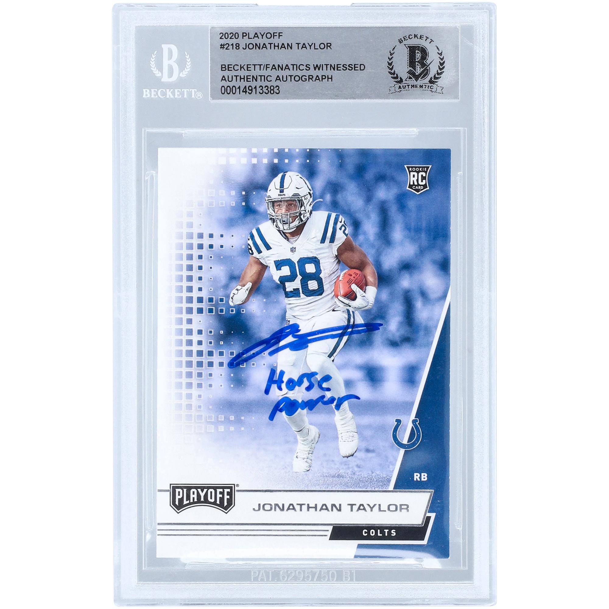 Jonathan Taylor Indianapolis Colts Autographed 2020 Panini Playoff #218 Beckett Fanatics Witnessed Authenticated Rookie Card with “Horse Power” Inscription back Chat Forum - Join UK Events Community, Groups & Discussions | UKEvents.net Jonathan Taylor Indianapolis Colts Autographed 2020 Panini Playoff #218 Beckett Fanatics Witnessed Authenticated Rookie Card with “Horse Power” Inscription back Chat Forum - Join UK Events Community, Groups & Discussions | UKEvents.net